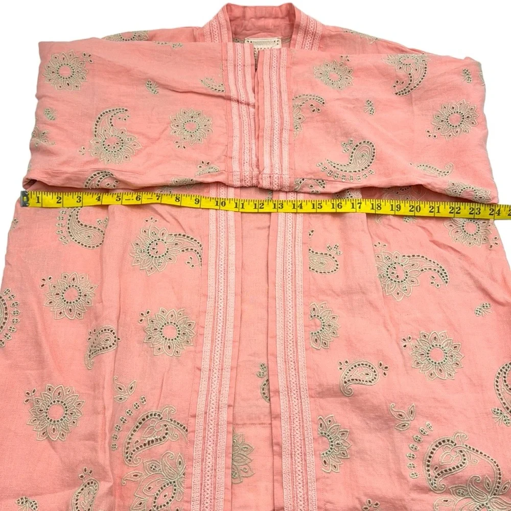 Johnny Was Faye Eyelet Embroidered Kimono Size Large - Picture 13 of 15